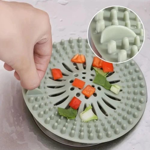 Silicone Shower Drain Cover Hair Catcher Filter Drain Stopper Kitchen Bathroom S