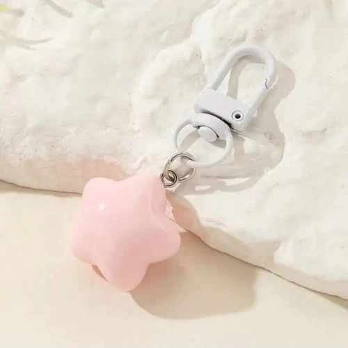 Cute Mini Star Design Keychain Bags Pendant Keychain Door Key Car Key Decor Keyc