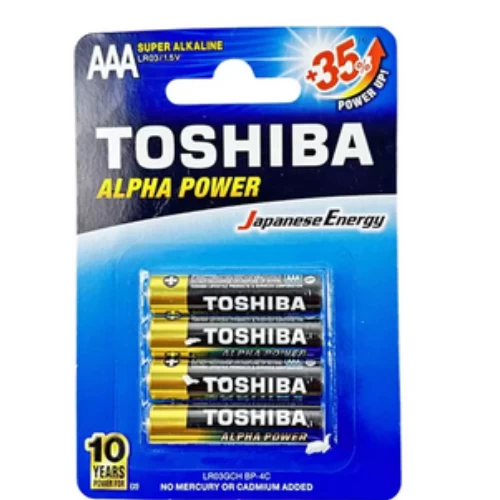 Toshiba Alpha Power Super Alkaline AAA 1.5V Battery +35% Power Up Energy- Pack