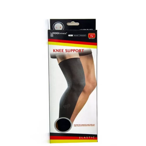 Lordex Fitness Knee Support Elastic- Black (LX-163)