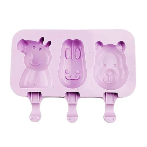 Cartoon Design Ice Cream Making Mold Silicone Popsicle Ice Lolly Molds Homemade