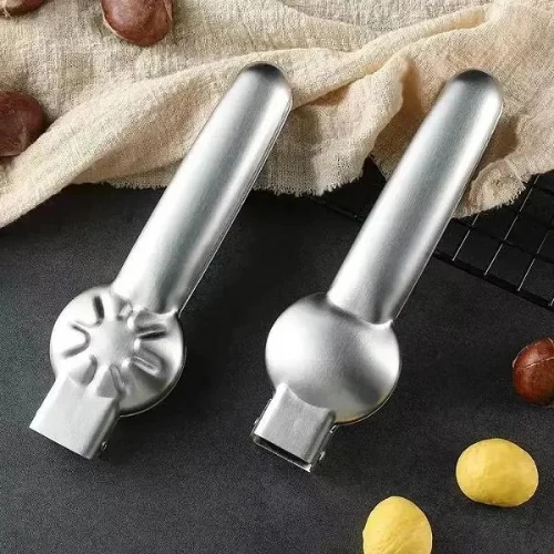 Stainless Steel Chestnut Peeler Machine Opening Walnut Tongs Kitchen Gadgets Acc