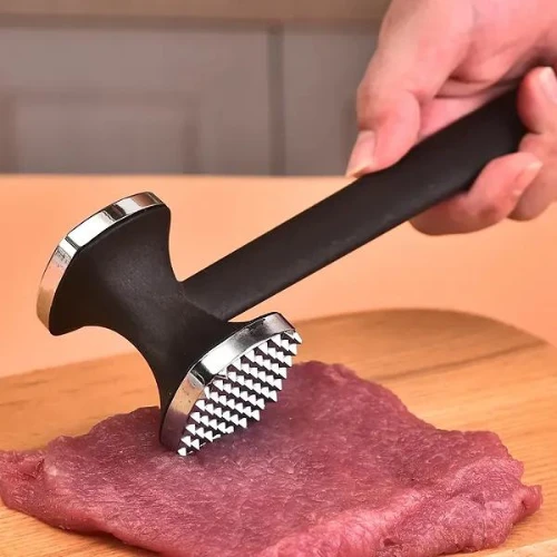 Stainless Steel Steak Meat Handheld Hammer Meat Tenderizer Needle Kitchen Essent