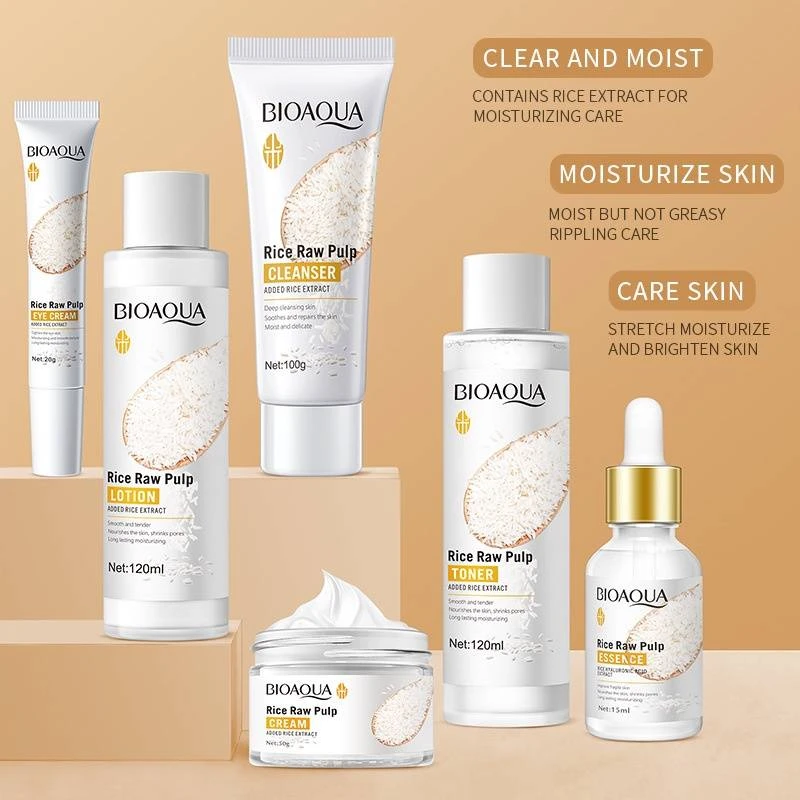 Anti Aging Rice Raw Pulp Eye Cream Anti Dark Circles Cream Face Care Skin Tighte