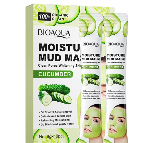 Cucumber Face Mud Mask Shrinks Pores Moisturizing Cleansing Mask Skin Care Oil C