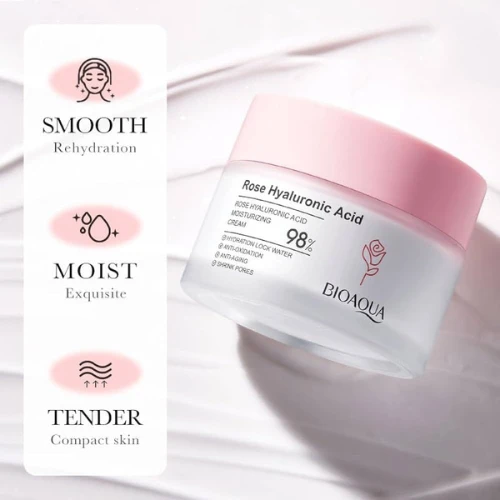 Rose Hyaluronic Anti Aging Moisturizer Face Cream Deep Hydration Anti Wrinkle Sk