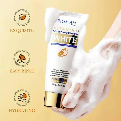 Vitamin C Skin Nourishing Whitening Cream Skin Care Pore Dirt Deep Cleaning Brig