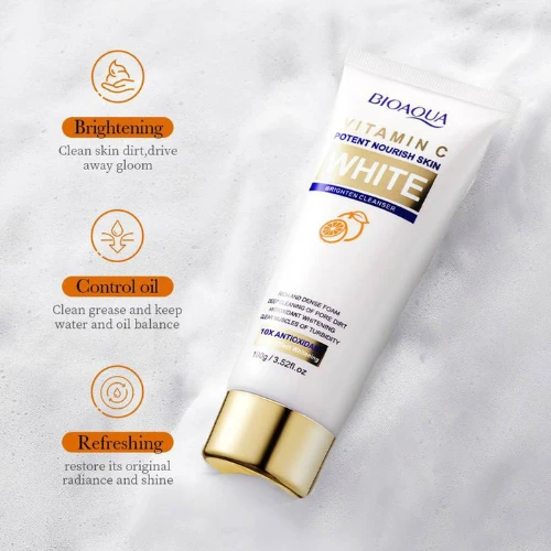 Vitamin C Skin Nourishing Whitening Cream Skin Care Pore Dirt Deep Cleaning Brig
