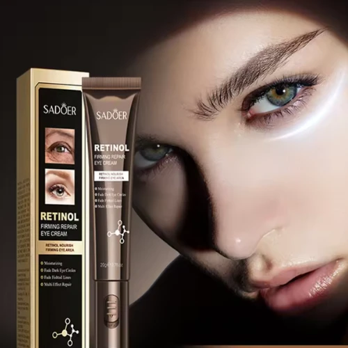 Eyes Care Cream With Massager Anti-wrinkle Dark Circle Removal Retinol Fade Mois