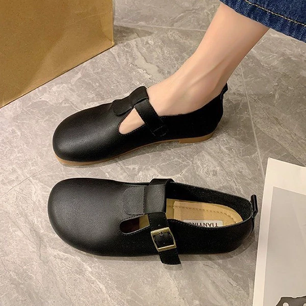 Womens Stylish and Comfortable Khaki Slip-In Round Toe Flats for Women | Versati