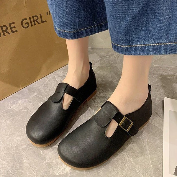 Womens Stylish and Comfortable Khaki Slip-In Round Toe Flats for Women | Versati