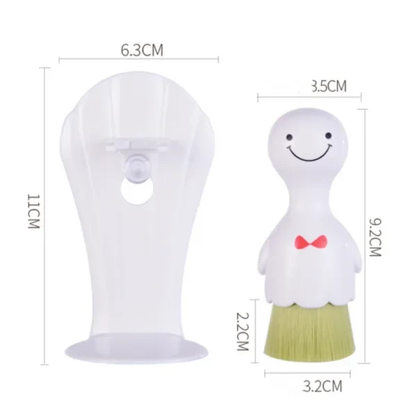 Facial Cleanser Brush - Black Spot Removal and Gentle Cleaning - White/Green - U