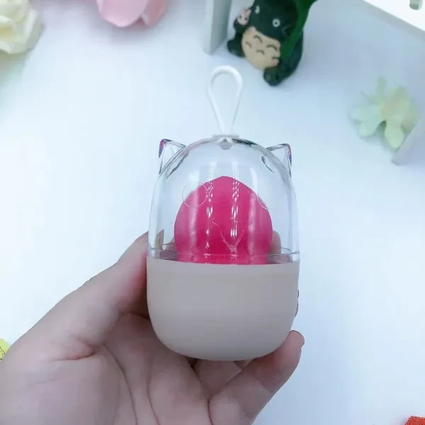 Pink Rose Egg Sponge - Flawless Face Grooming Tool (Women's)