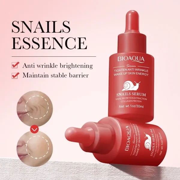 3Pcs Skin Care Face Serum Snail Serum Facial Moisturizing Anti Wrinkle Skin Repa