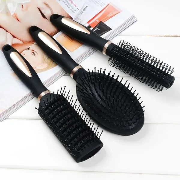 5-Piece Pink Hairdressing Comb Set Anti-Static Scalp Care Fluffy Hair Styling Pr