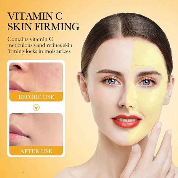 10Pcs Vitamin C Face Mud Mask Shrinks Pores Moisturizing Cleansing Skin Care Bri