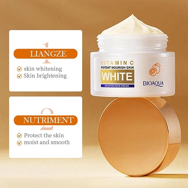 Skin Nourishing Vitamin C Face Brightening Cream Dry Skin Hydrating Whitening Fa
