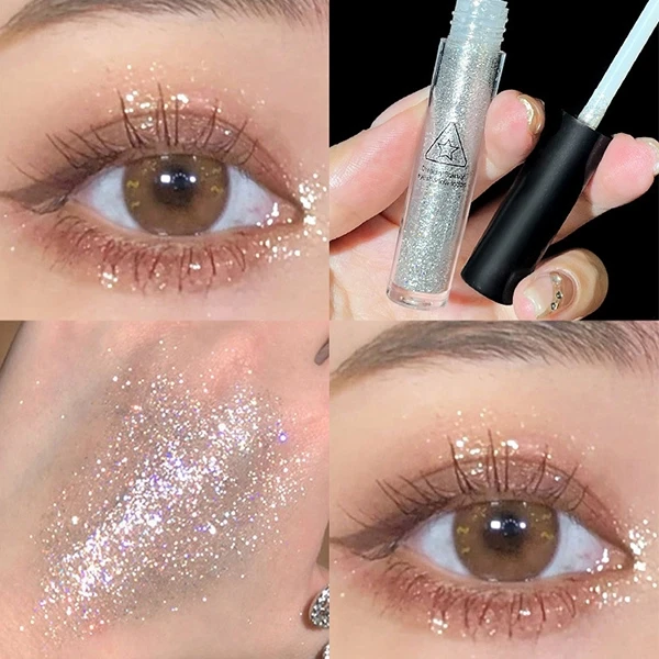 Shimmering Liquid Eyeshadow Women Eye Grooming Water Resistant Long Lasting Glit