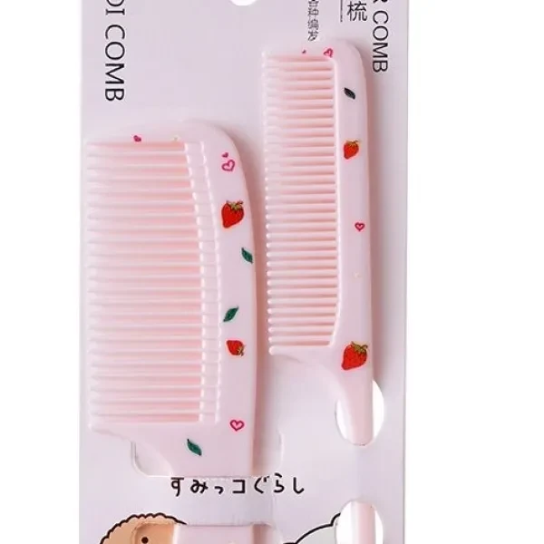 Cartoon Print Hair Combs Set Kids Women Detangling Hair Styling Tools 2Pcs Hair