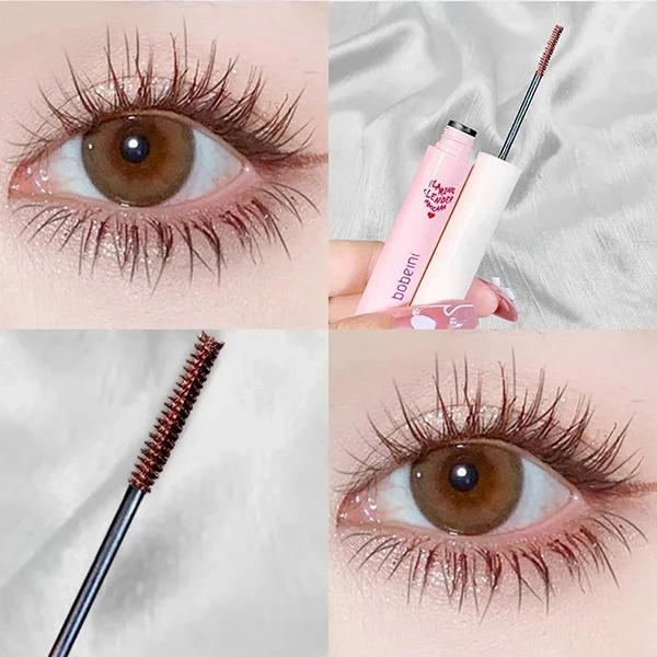 Eyelashes Curler Long Lasting Eye Enhancement Waterproof Beauty Mascara - Brown