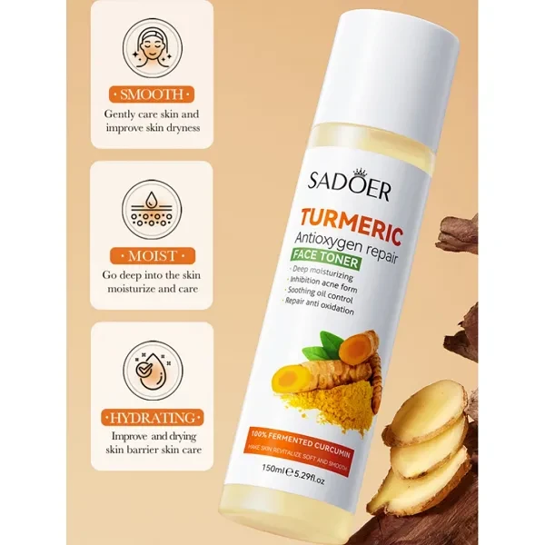Turmeric Face Essence Refreshing Toner Moisturizing Powerful Whitening Cream Plu