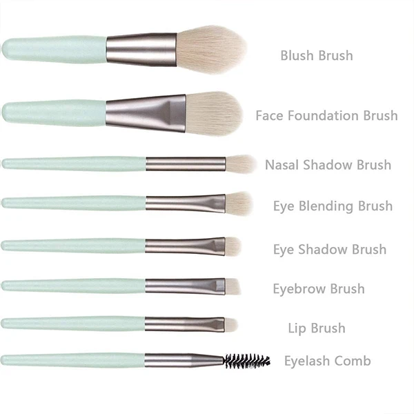 8 Pieces Soft Facial Makeup Blending Face Grooming High Quality Powder Blushes S
