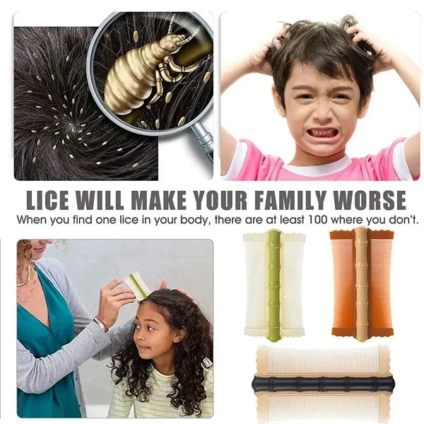 Double-Sided Dense-Toothed Comb Anti-Dandruff Hair Care Tool Lice Grate Comb wri