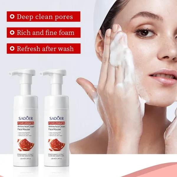 Sadoer Pomegranate Amino Acid Mousse Oil Control Exfoliating Moisturizing Facial