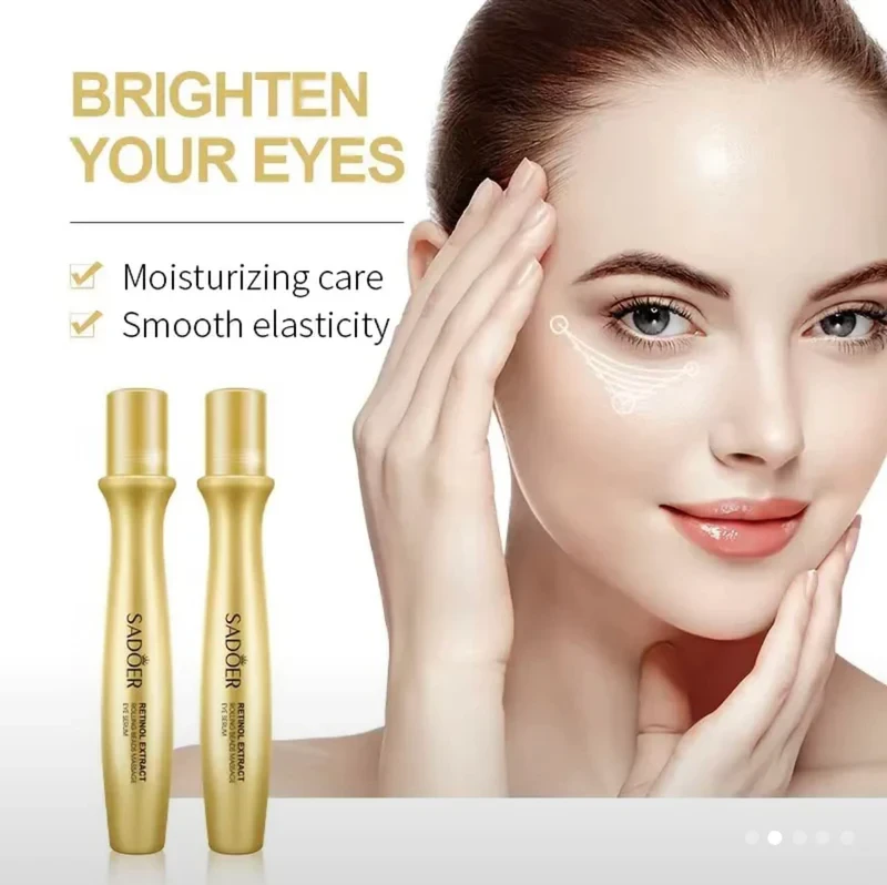 Retinol Eye Massage Roller Eye Serum Rolling Beads Whitening Anti Wrinkles Eye B