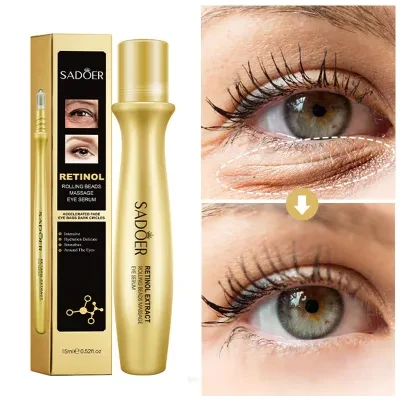 Retinol Eye Massage Roller Eye Serum Rolling Beads Whitening Anti Wrinkles Eye B