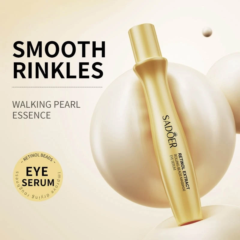 Retinol Eye Massage Roller Eye Serum Rolling Beads Whitening Anti Wrinkles Eye B