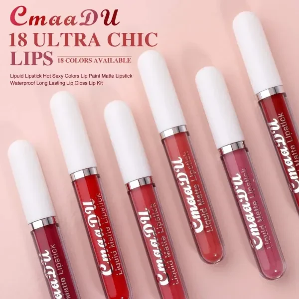 Velvet Matte Easy To Apply Long-Lasting Waterproof Lip Care Non-Stick Liquid Mat