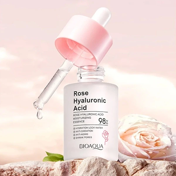 Rose Hyaluronic Skin Moisturize Essence Oil Anti Aging Facial Serums Shrink Pore