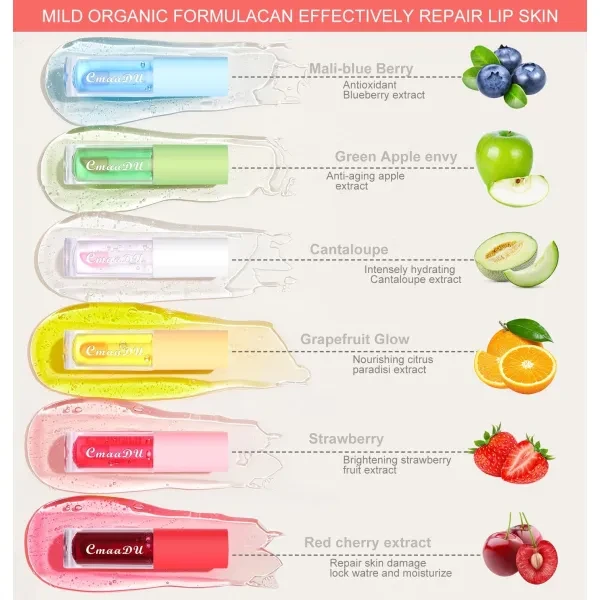 One Piece Portable Moisturizing Anti-Cracking Green Blueberries Lip Care Color C