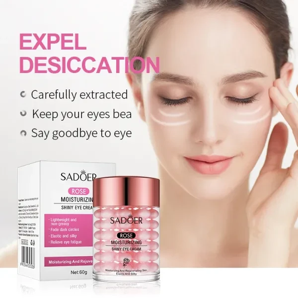 Rose Moisturizing Shiny Eye Cream Face Care Around The Eye Anti Dark Circles Ten