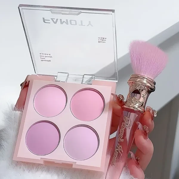 4 In 1 Face Grooming Pure Natural Facial Cheek Enhancer Waterproof Women Blush P