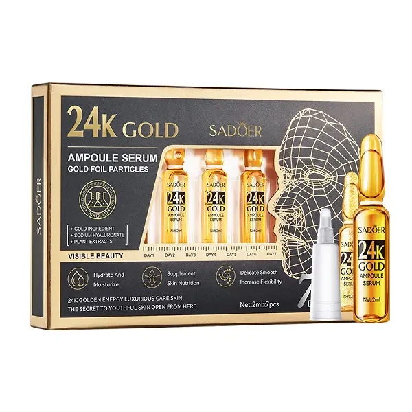 7pcs Sadoer Vitamin C Facial Moisturizing Ampoule Essence Boost Skin Dark Spots