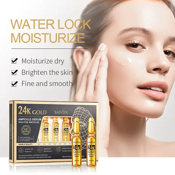 7pcs Sadoer Vitamin C Facial Moisturizing Ampoule Essence Boost Skin Dark Spots