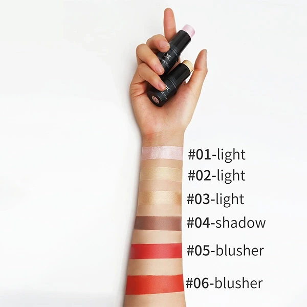 2 Pieces Face Body Glitter High Pigment Eye Shadow Highlight Stick Contouring Fa
