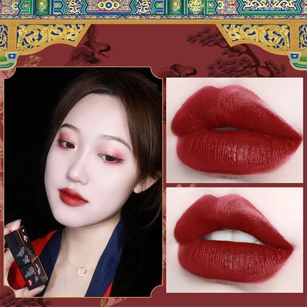 Women Long Lasting Moisturizing Lipstick, Oriental Retro Matte Lips