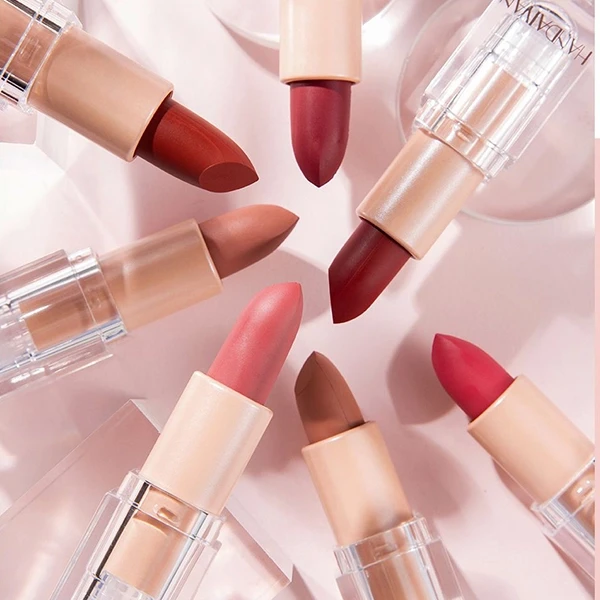 Waterproof Matte Lipstick Set - 6pcs Crystal Square Design Women