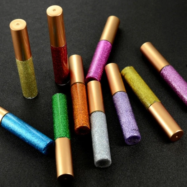Vibrant Orange Pearlescent Liquid Women's Eyeshadow Waterproof Full Coverage Glo