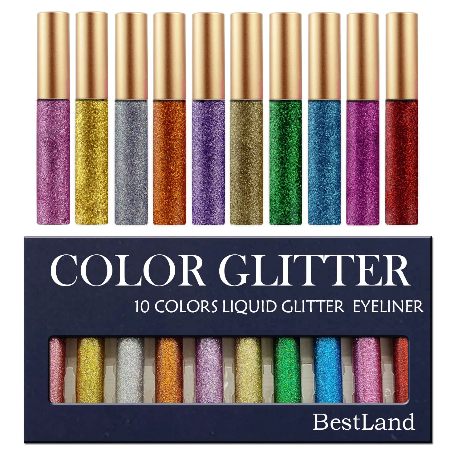 Vibrant Orange Pearlescent Liquid Women's Eyeshadow Waterproof Full Coverage Glo