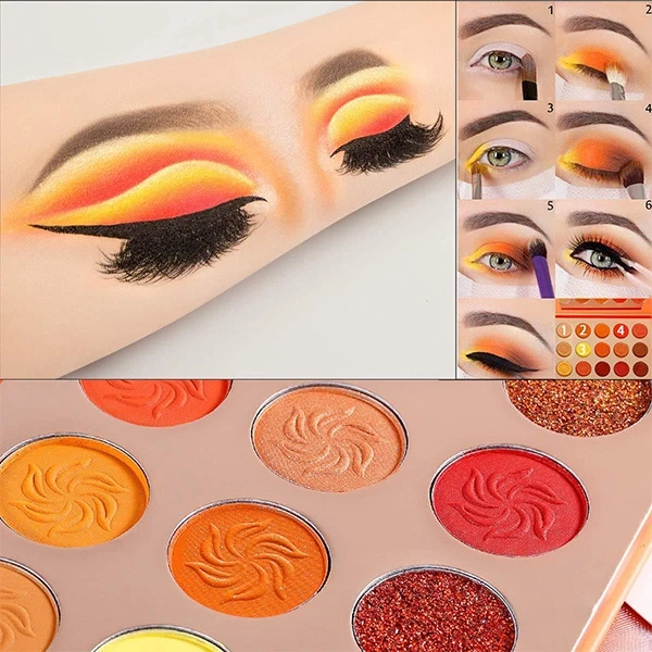Waterproof Eyeshadow Palette - 15 Colors [Matte & Shimmer]