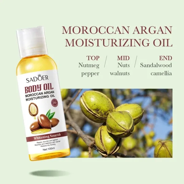 Natural Argan Oil Anti-aging Firming Facial Massage Oil Soothing Moisturizing Sk