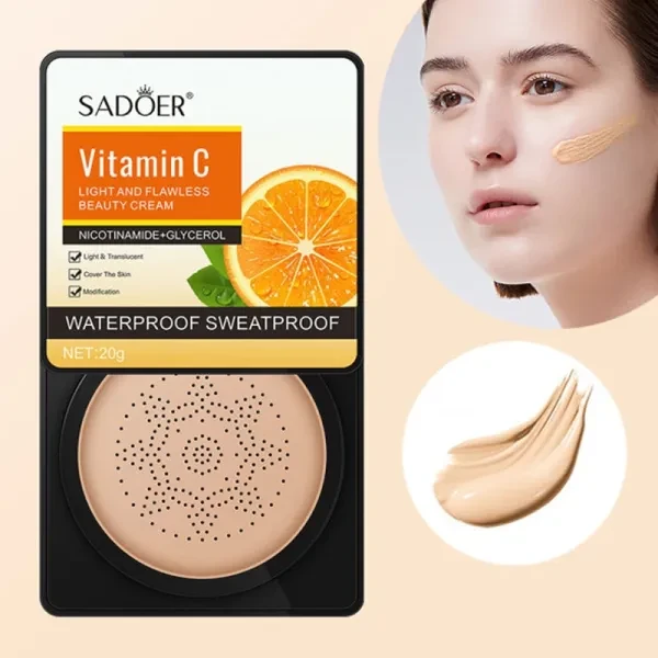 Vitamin C Natural Long-lasting BB Cream Moisturizing Foundation Brighten Skin Be