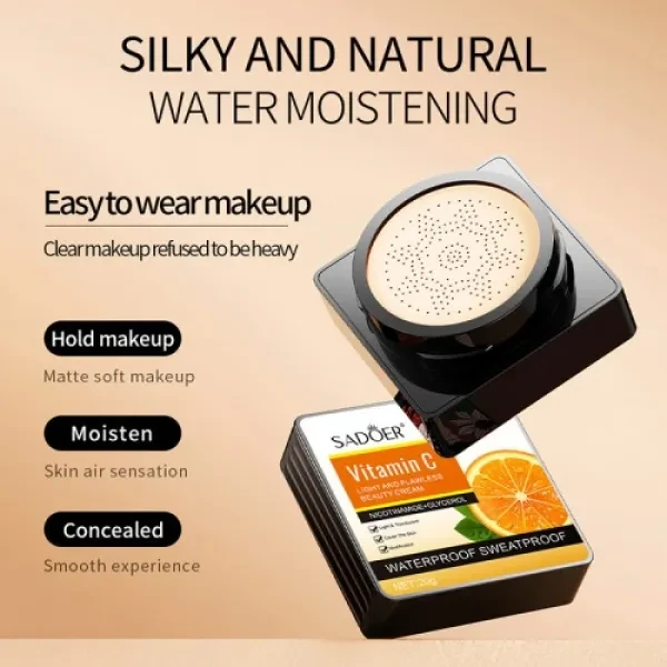 Vitamin C Natural Long-lasting BB Cream Moisturizing Foundation Brighten Skin Be