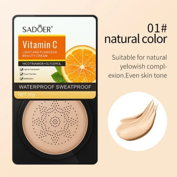 Vitamin C Natural Long-lasting BB Cream Moisturizing Foundation Brighten Skin Be