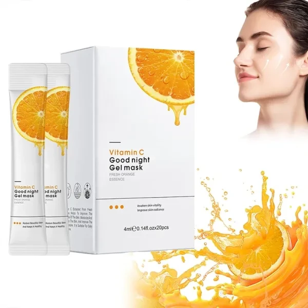 20 Pieces Vitamin C Good Night Fresh Orange Essence Gel Mask Face Care Moisturiz