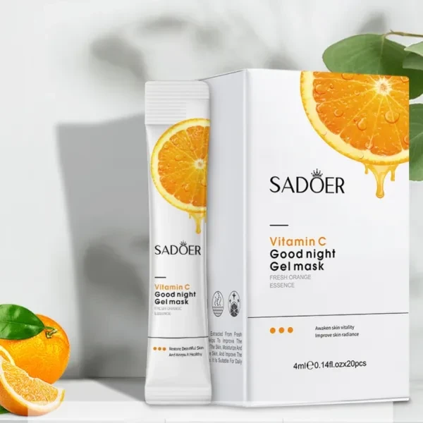20 Pieces Vitamin C Good Night Fresh Orange Essence Gel Mask Face Care Moisturiz